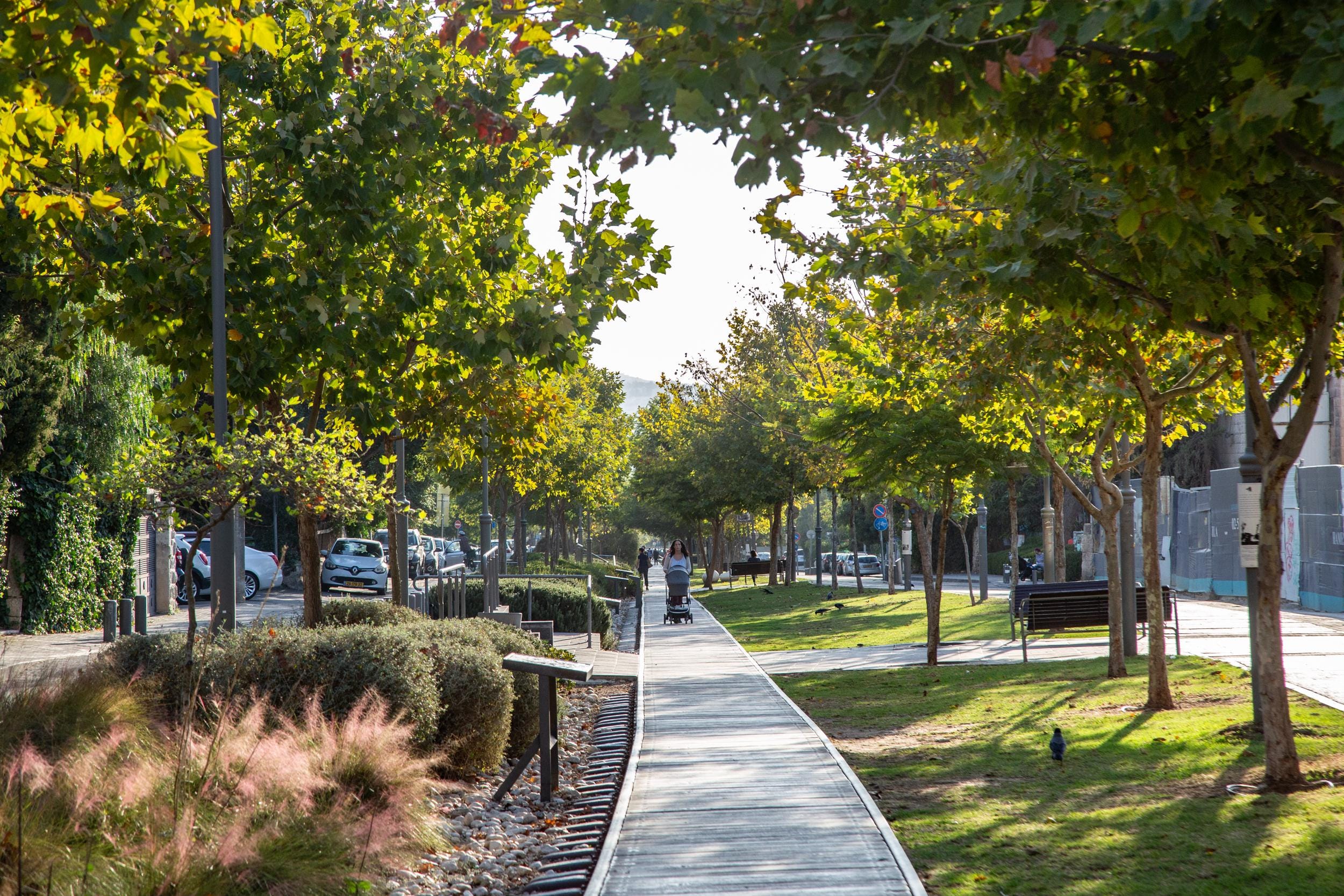 Pedestrian Path on the Old Train Rails in Emek Refaim — German Colony — Rakevet Park
