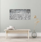 Extra Large Black & White Panoramic Kotel Western Wall with Vegetation