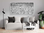 Extra Large Black & White Panoramic Kotel Western Wall with Vegetation