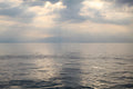 Israeli Holy Land Tiberias Lake — Sea of Galilee — the Kinneret at the Cloudy Sunrise with a bird