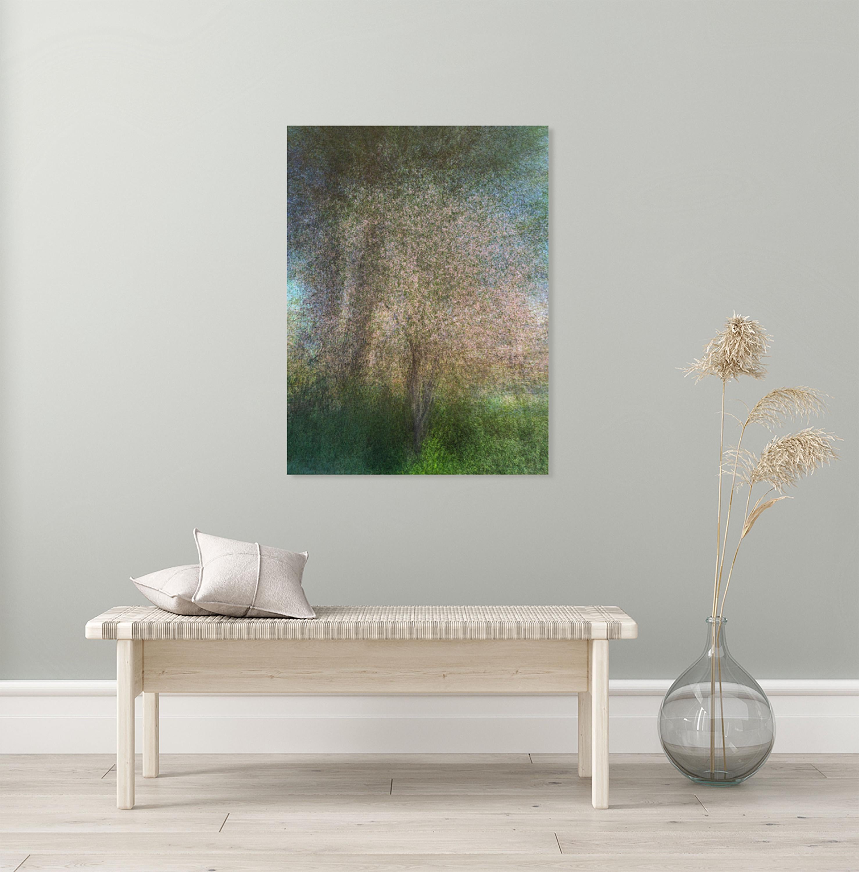 Holy Land Almond Tree Impressionist Painting — Jerusalem Almond Blossom