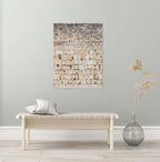 Jerusalem Kotel Western Wall Vertical — Vegetation & Prayer Paper Notes Between Stones