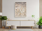 Jerusalem Kotel Western Wall Vertical — Vegetation & Prayer Paper Notes Between Stones