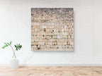 Panoramic Jerusalem Kotel Wall Art Square Print - Vegetation on the Western Wall