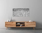 Extra Large Black & White Panoramic Kotel Western Wall with Vegetation