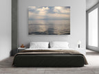 Israeli Holy Land Tiberias Lake — Sea of Galilee — the Kinneret at the Cloudy Sunrise with a bird