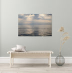 Israeli Holy Land Tiberias Lake — Sea of Galilee — the Kinneret at the Cloudy Sunrise with a bird