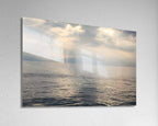 Israeli Holy Land Tiberias Lake — Sea of Galilee — the Kinneret at the Cloudy Sunrise with a bird