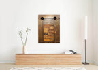 Jerusalem Vintage Wooden Door with Orthodox Jewish Black Hats at Kever Rachel (Rochel) Tomb
