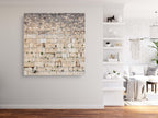 Panoramic Jerusalem Kotel Wall Art Square Print - Vegetation on the Western Wall