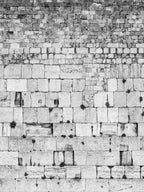 Vertical Black and White Jerusalem Kotel Western Wall Stones