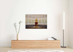 Jerusalem Gold and Red Jewish Old Bible Torah Scroll Painting