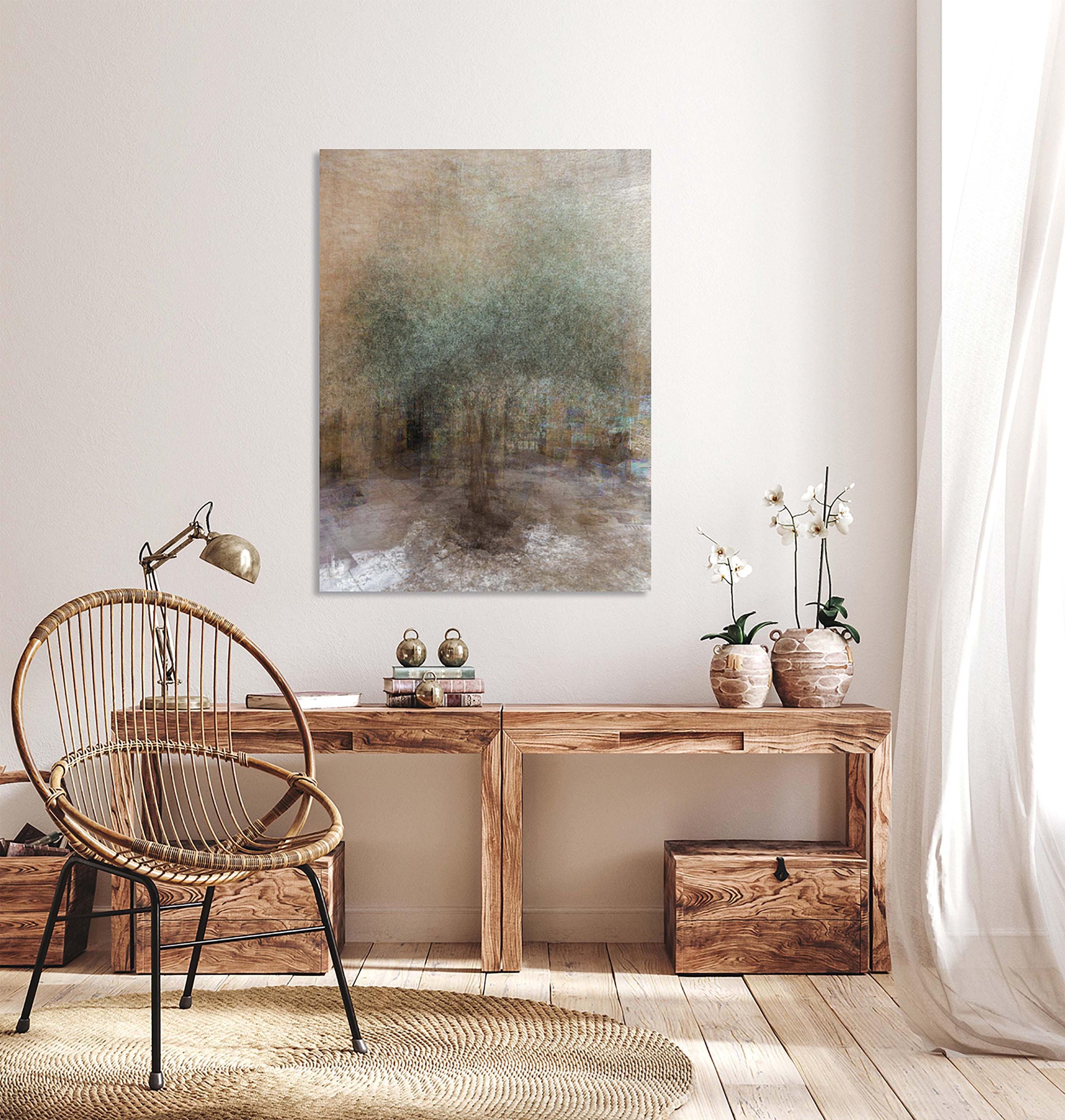 Green Olive Tree Impressionist Painting — Jerusalem Old City — National Tree of Israel — The Promised Holy Land — 7 Species