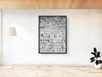 Vertical Black and White Jerusalem Kotel Western Wall Stones
