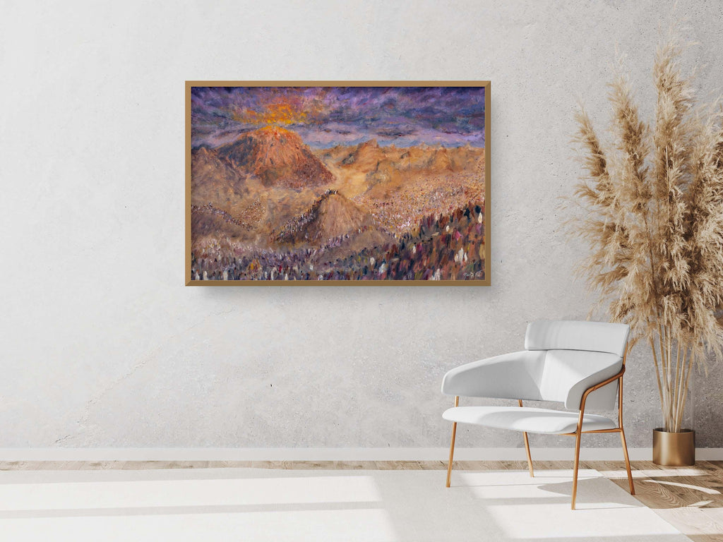 Receiving the Torah on the Mount Sinai — Jewish Impressionist Painting