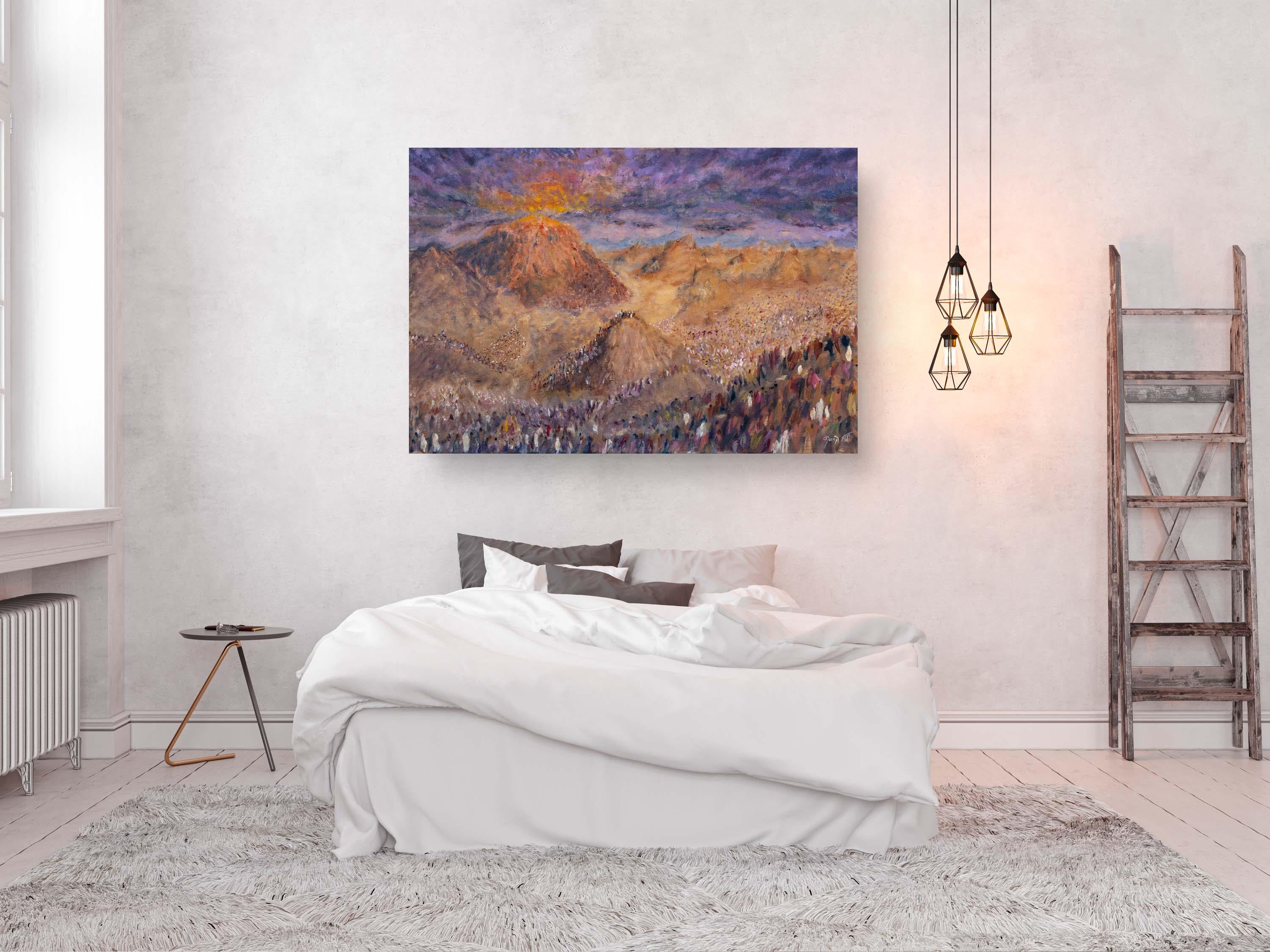 Receiving the Torah on the Mount Sinai — Jewish Impressionist Painting