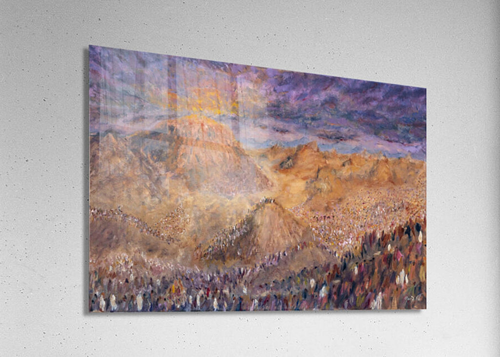 Receiving the Torah on the Mount Sinai — Jewish Impressionist Painting