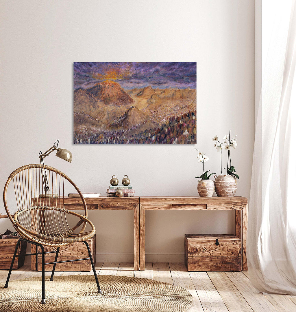 Receiving the Torah on the Mount Sinai — Jewish Impressionist Painting