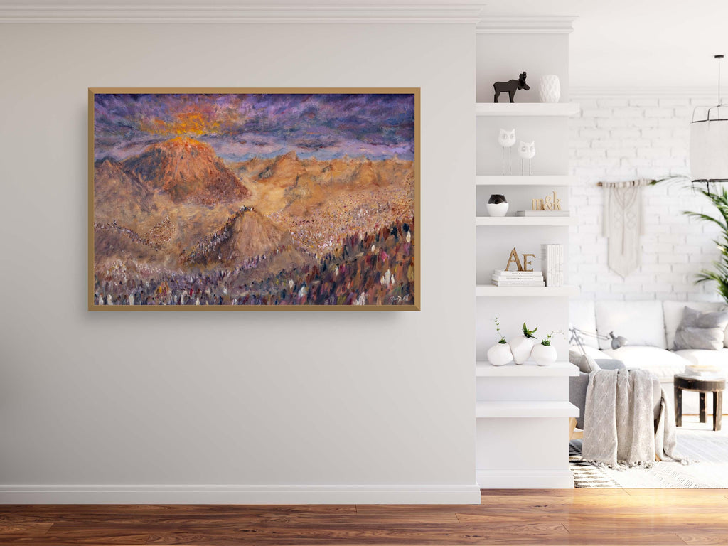 Receiving the Torah on the Mount Sinai — Jewish Impressionist Painting