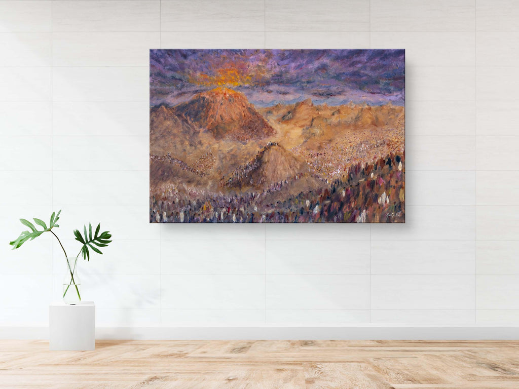 Receiving the Torah on the Mount Sinai — Jewish Impressionist Painting