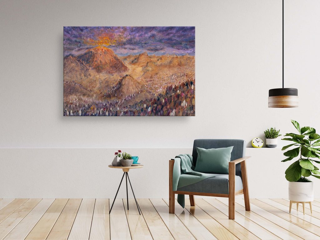 Receiving the Torah on the Mount Sinai — Jewish Impressionist Painting