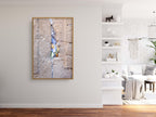 Gap Between Kotel Western Wall Stones with Colorful Prayer Paper Notes