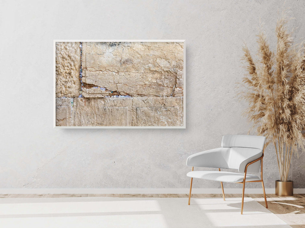 Broken Stone of the Kotel Western Wall with Prayer Paper Notes