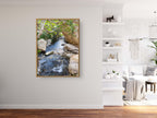 Israel Holy Land Nahal Prat River with Fig Tree and Rocks - Judean Desert