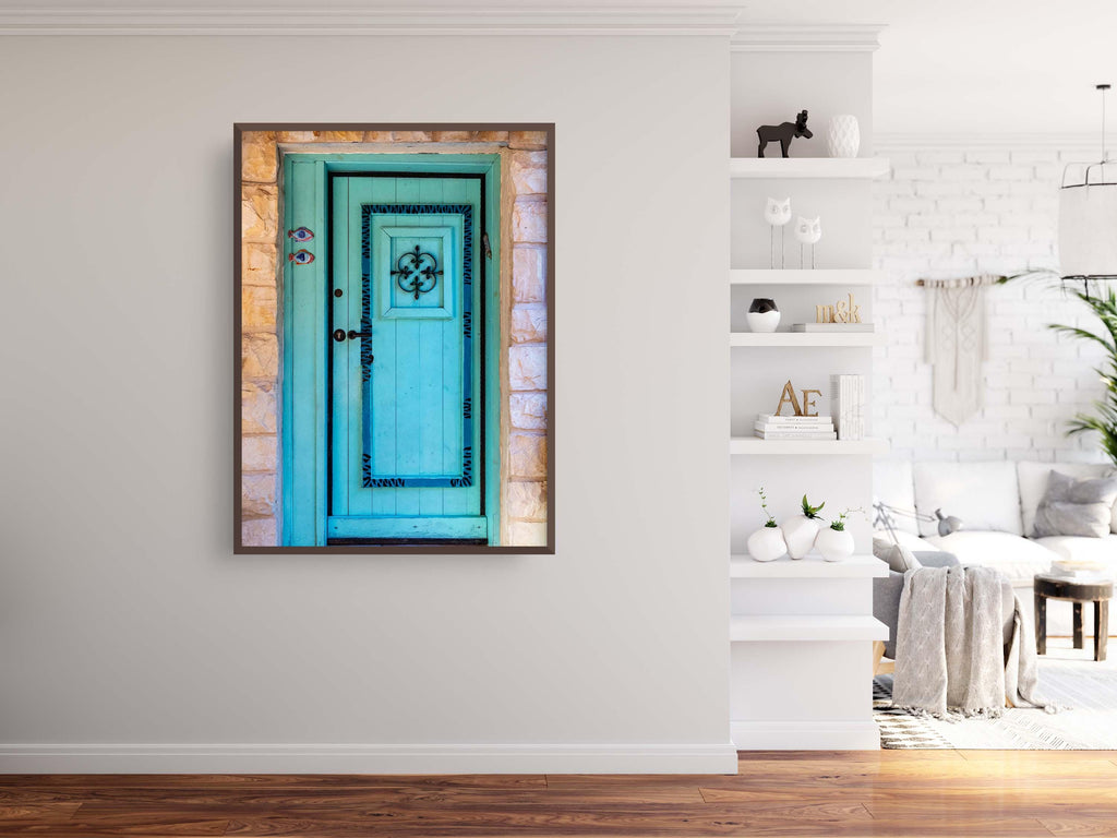 Turquoise Blue Wooden Door — Galilee Israeli Holy Land Travel