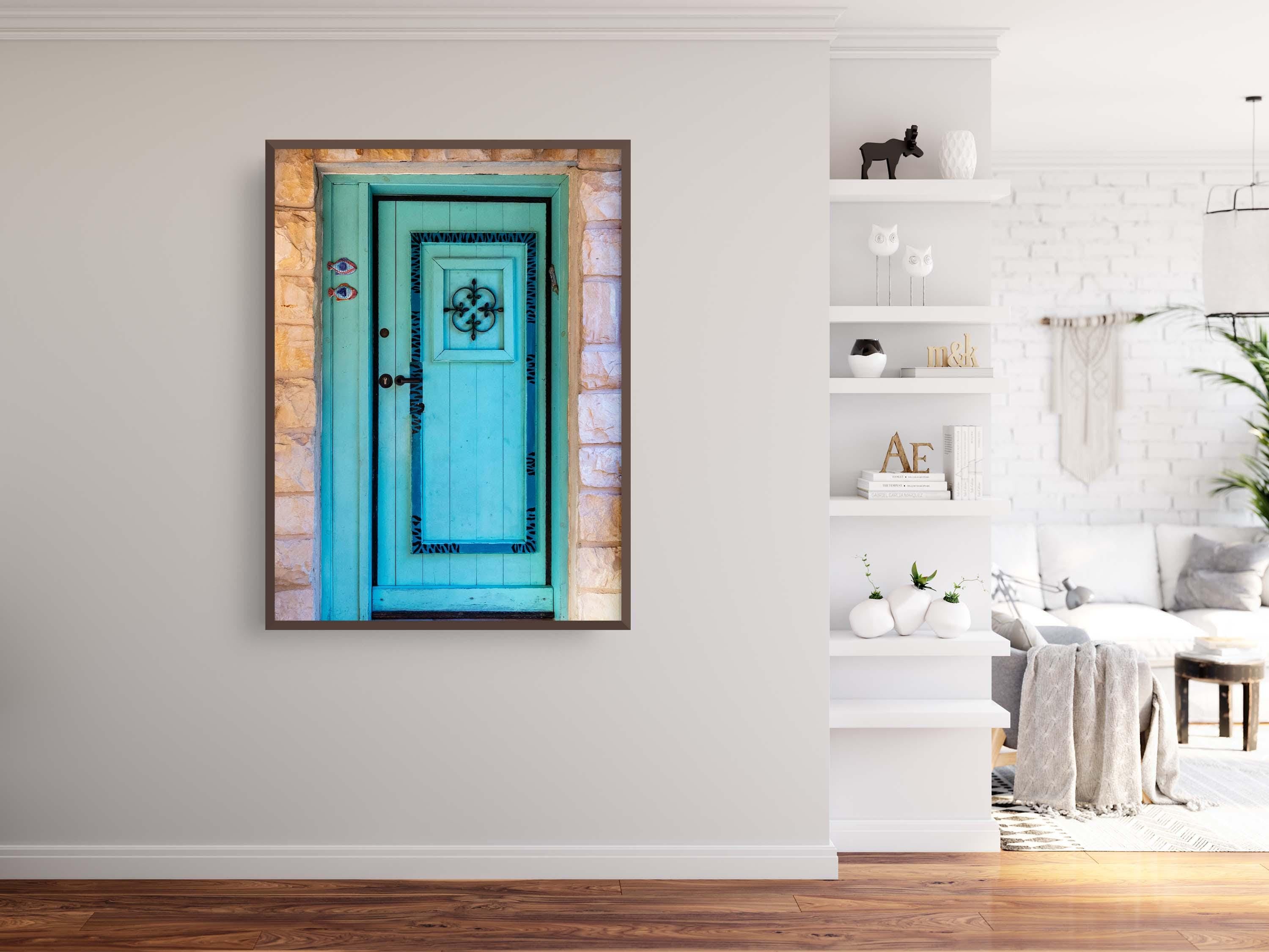 Turquoise Blue Wooden Door — Galilee Israeli Holy Land Travel