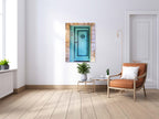 Turquoise Blue Wooden Door — Galilee Israeli Holy Land Travel