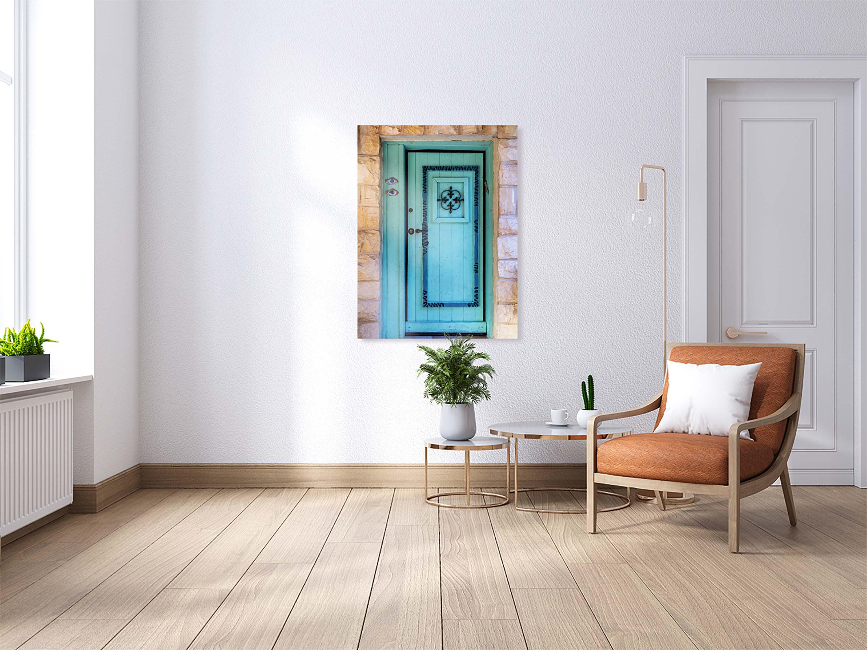 Turquoise Blue Wooden Door — Galilee Israeli Holy Land Travel