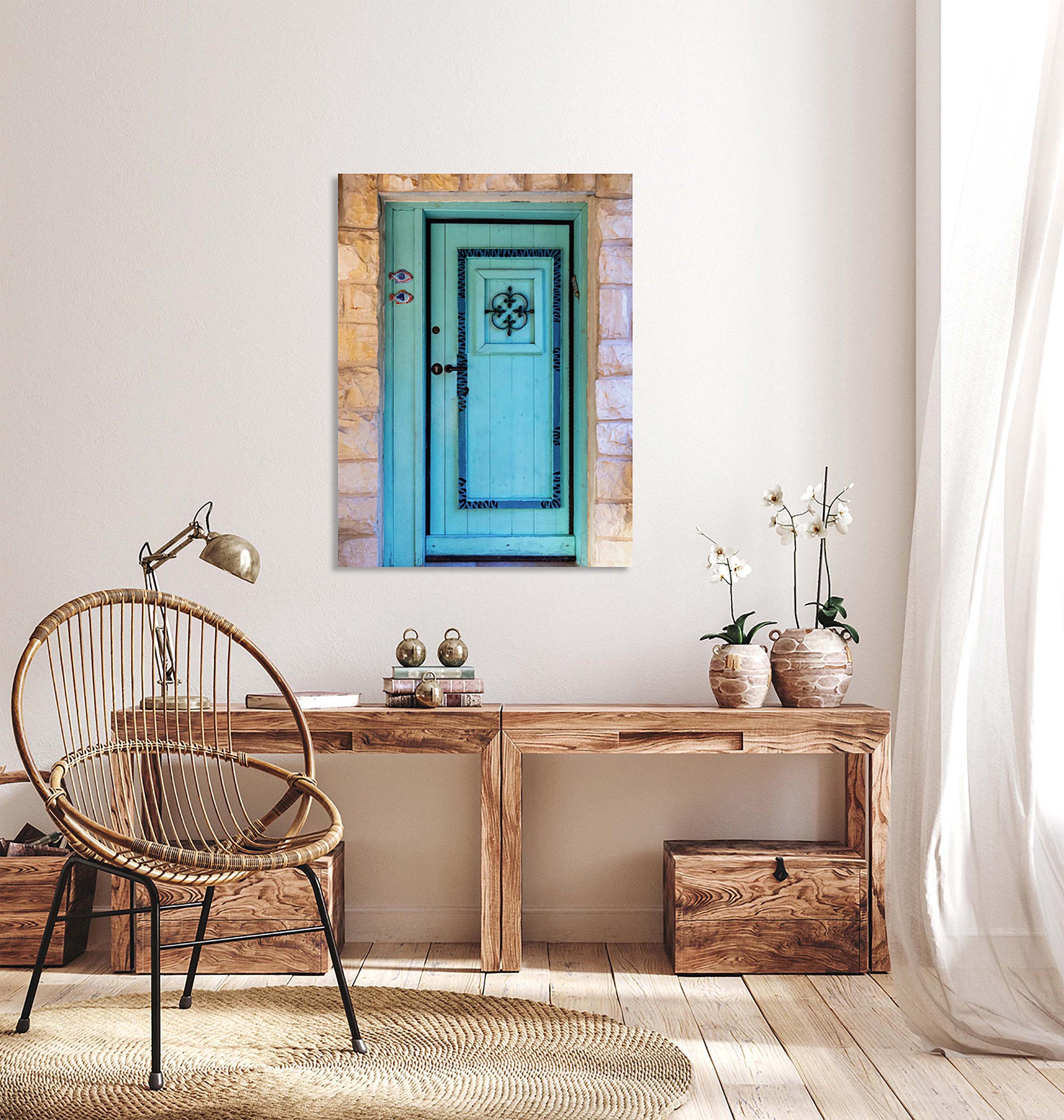 Turquoise Blue Wooden Door — Galilee Israeli Holy Land Travel
