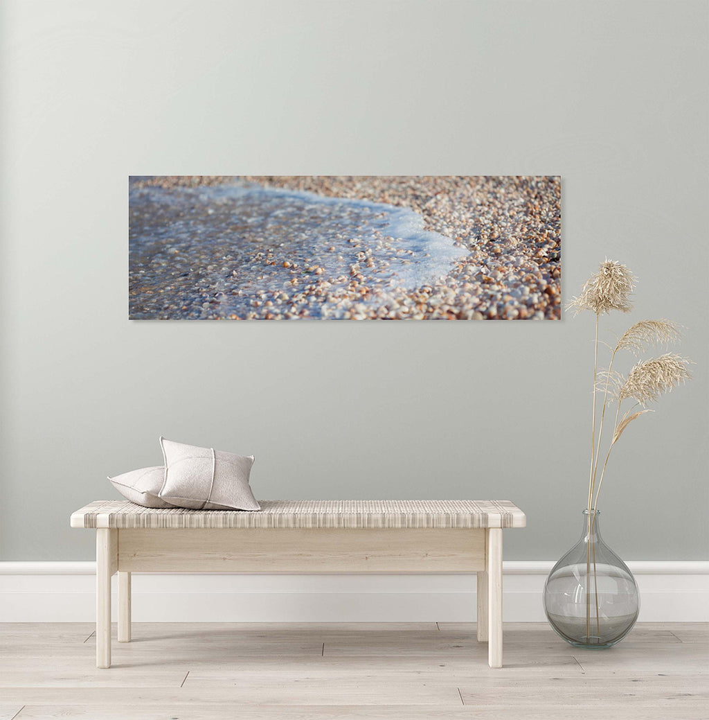 Panoramic Israeli Holy Land Beach and Shells — Coastal Mediterranean Sea Photography