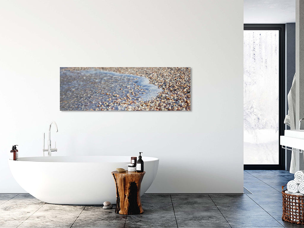 Panoramic Israeli Holy Land Beach and Shells — Coastal Mediterranean Sea Photography
