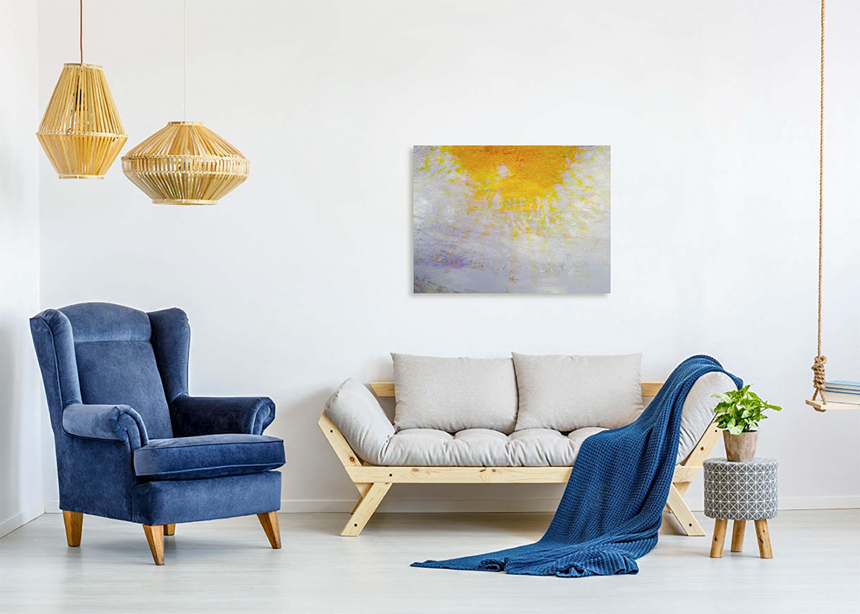 Divine Golden Light Over the Jewish Temple Mount — Abstract Jerusalem Sunrise Painting