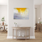 Divine Golden Light Over the Jewish Temple Mount — Abstract Jerusalem Sunrise Painting