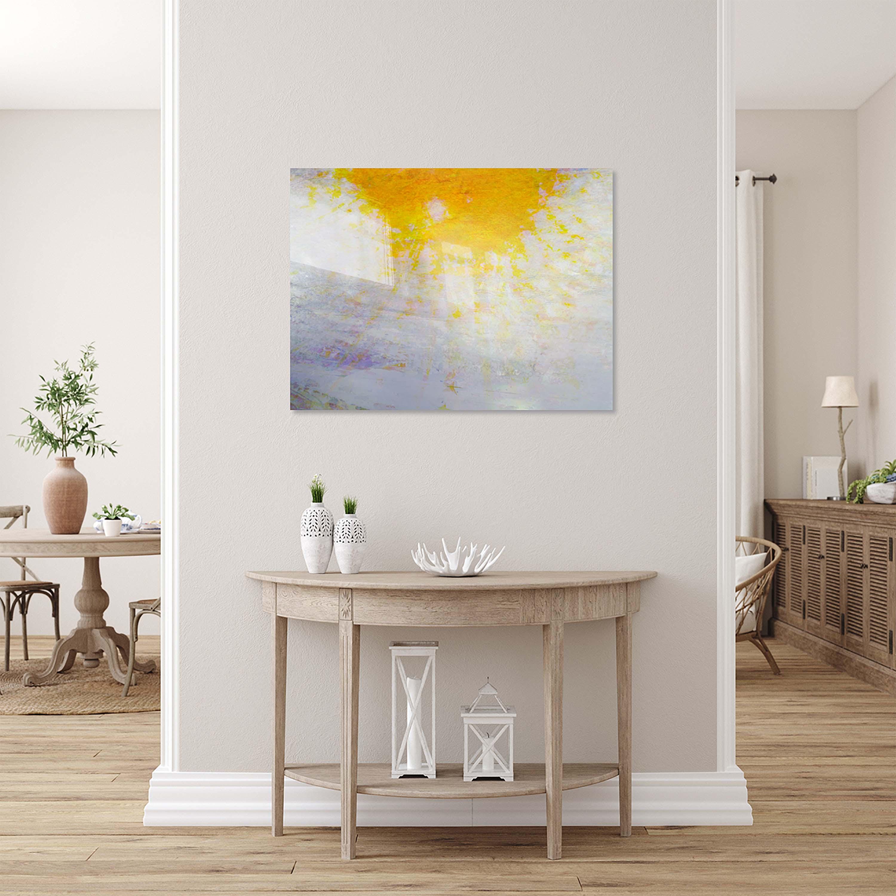 Divine Golden Light Over the Jewish Temple Mount — Abstract Jerusalem Sunrise Painting