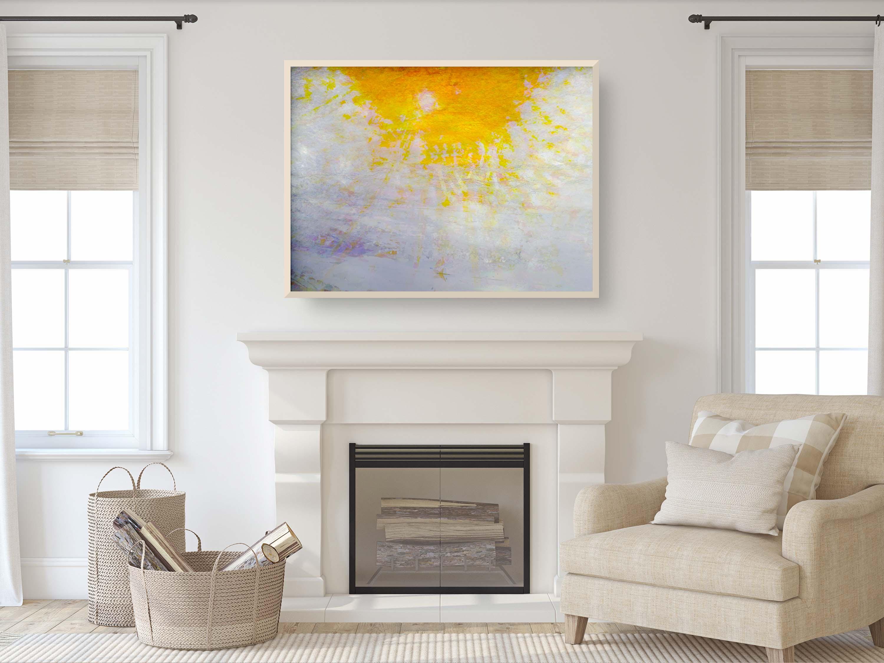 Divine Golden Light Over the Jewish Temple Mount — Abstract Jerusalem Sunrise Painting