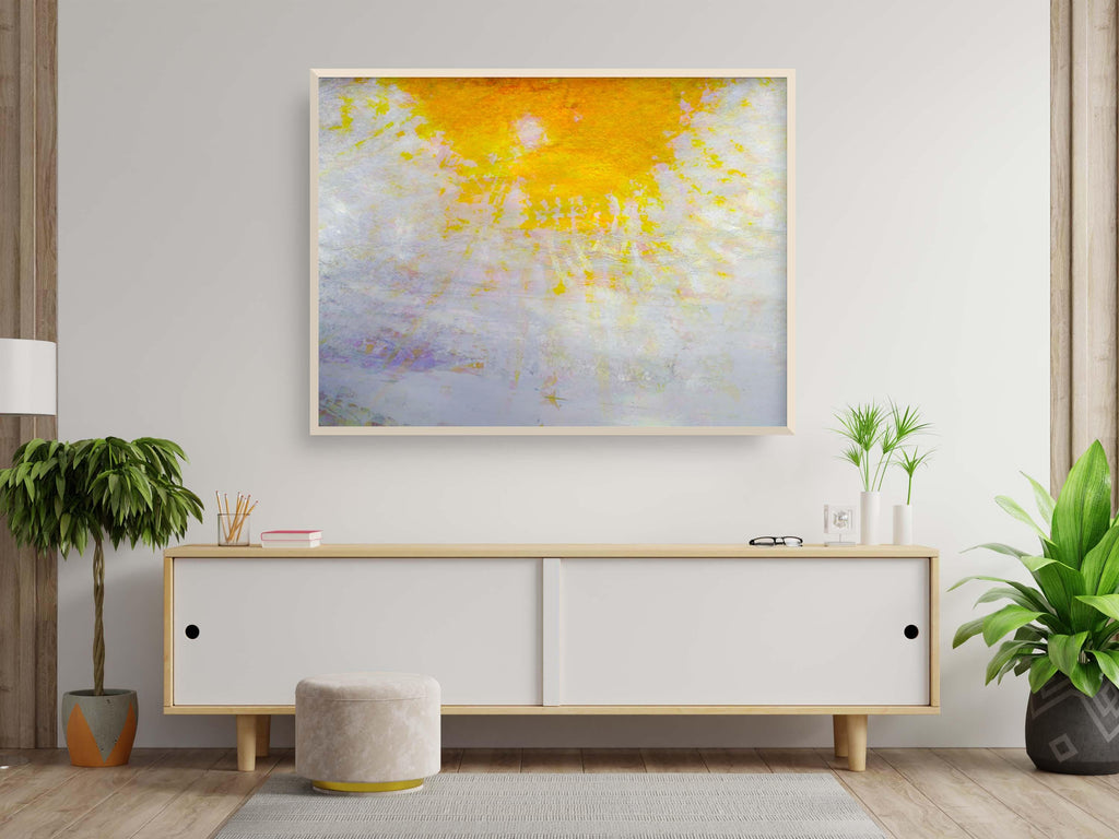 Divine Golden Light Over the Jewish Temple Mount — Abstract Jerusalem Sunrise Painting