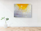 Divine Golden Light Over the Jewish Temple Mount — Abstract Jerusalem Sunrise Painting