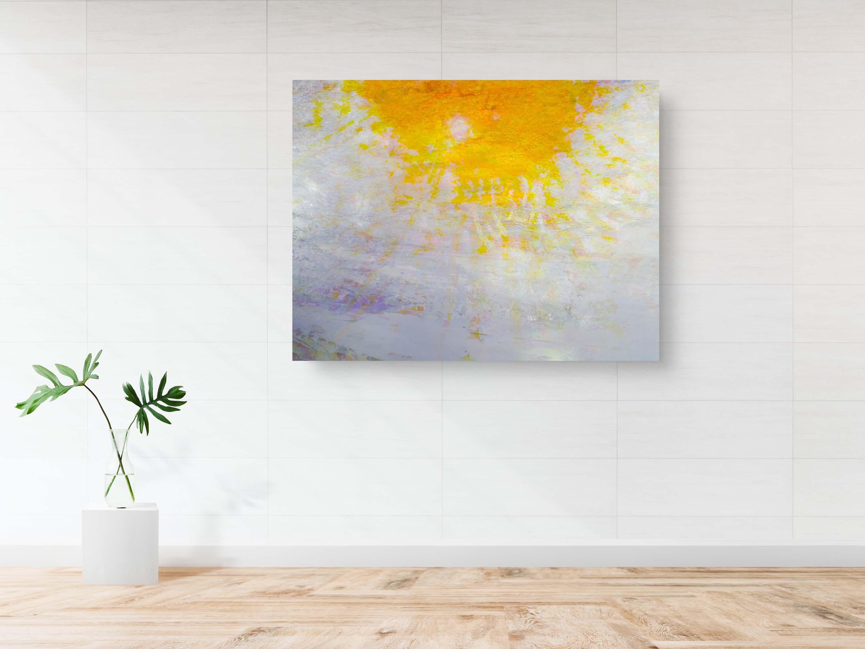 Divine Golden Light Over the Jewish Temple Mount — Abstract Jerusalem Sunrise Painting