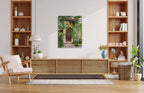 Jerusalem Vintage Brown Wooden Door with Ivy — Yamin Moshe Neighborhood