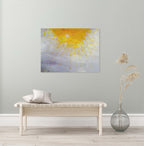 Divine Golden Light Over the Jewish Temple Mount — Abstract Jerusalem Sunrise Painting