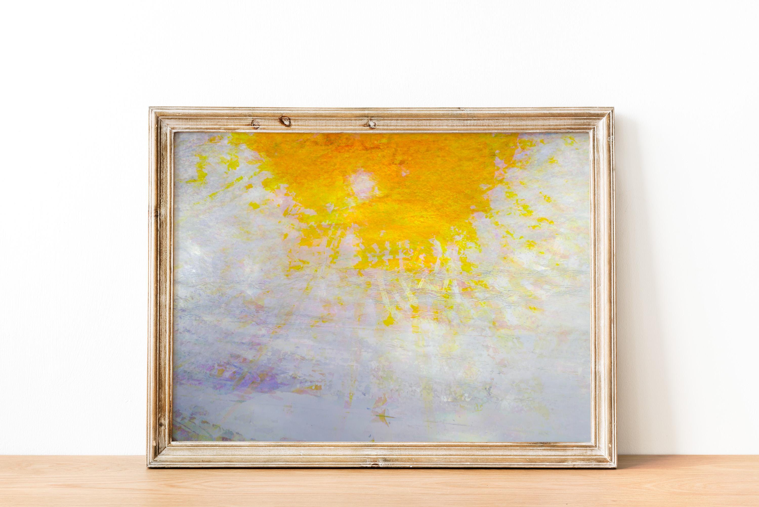 Divine Golden Light Over the Jewish Temple Mount — Abstract Jerusalem Sunrise Painting