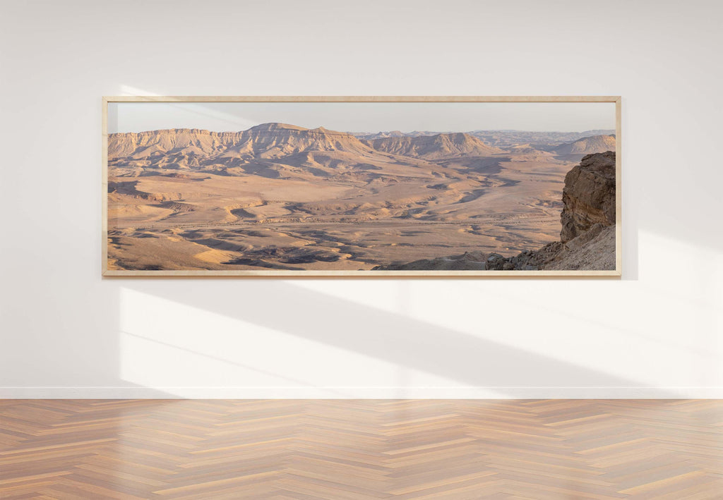 Israeli Holy Land Negev Desert Mountains Sunset Panoramic Landscape - Ramon Crater