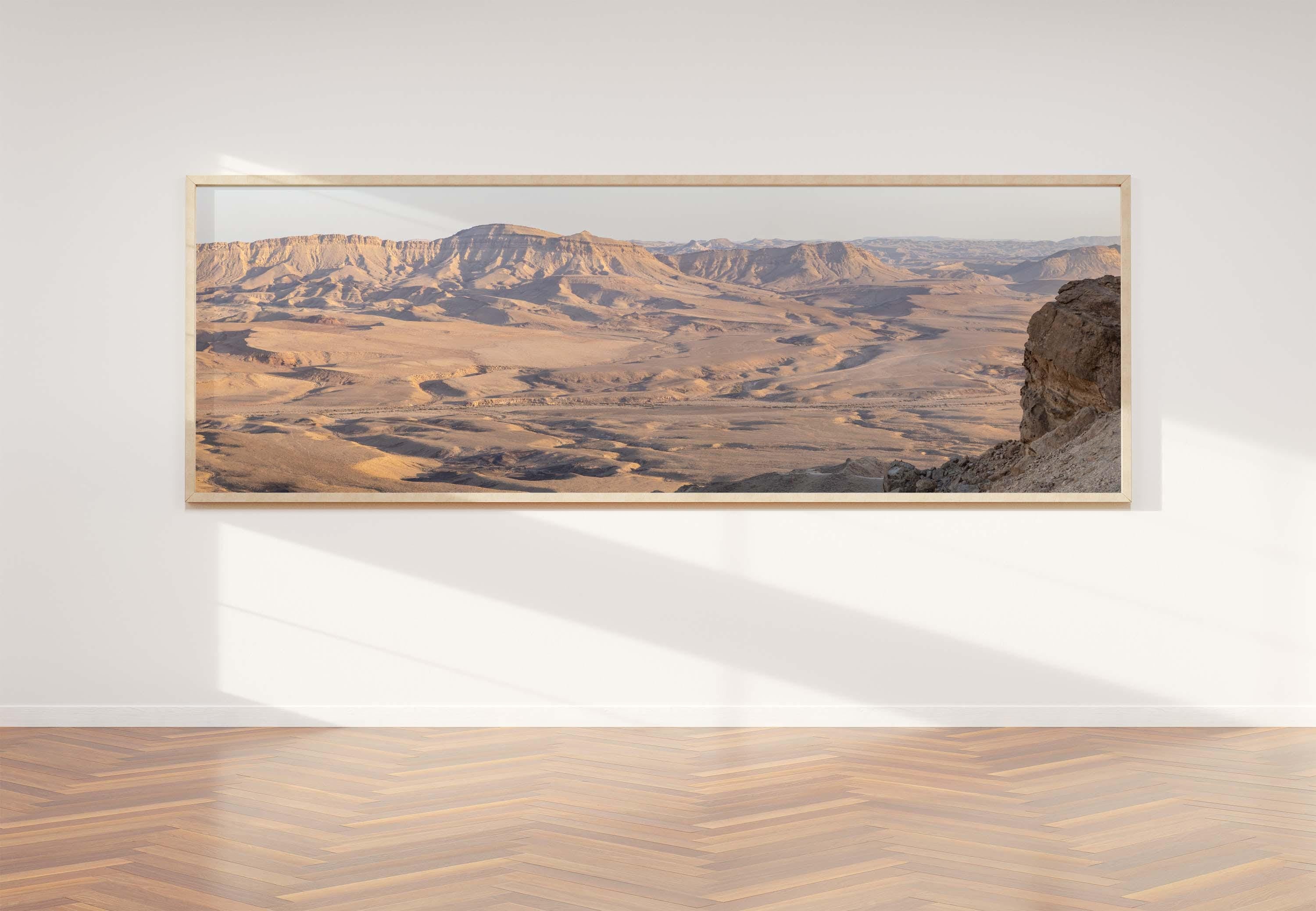 Israeli Holy Land Negev Desert Mountains Sunset Panoramic Landscape - Ramon Crater