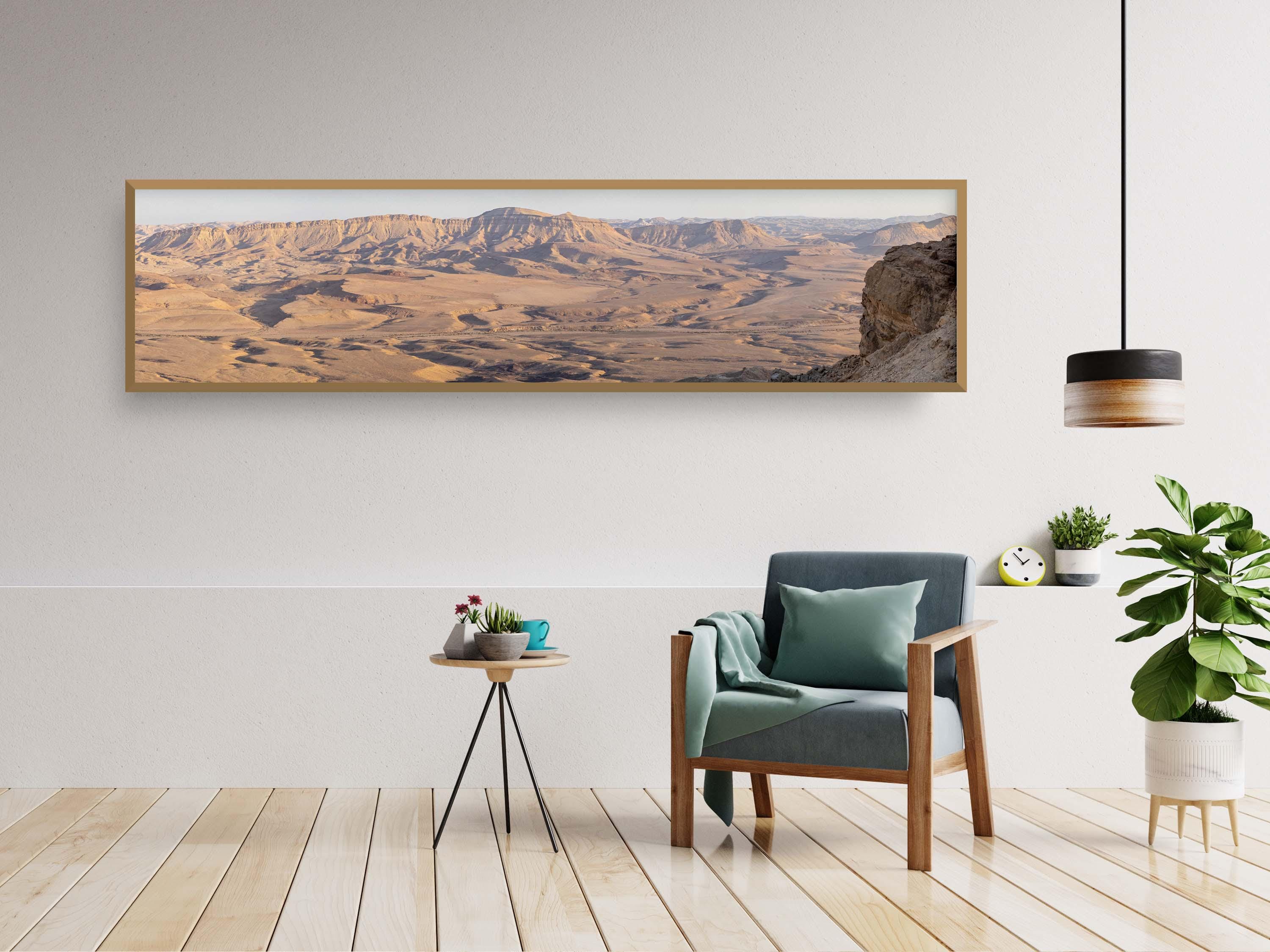 Israeli Holy Land Negev Desert Mountains Sunset Panoramic Landscape - Ramon Crater