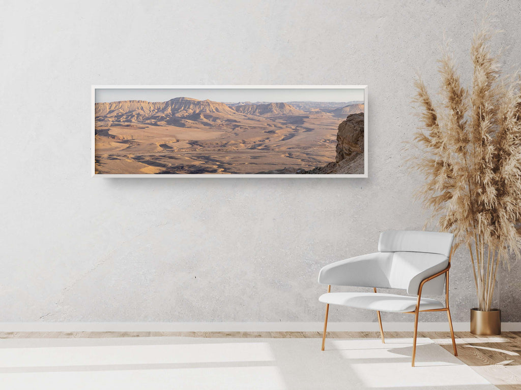 Israeli Holy Land Negev Desert Mountains Sunset Panoramic Landscape - Ramon Crater