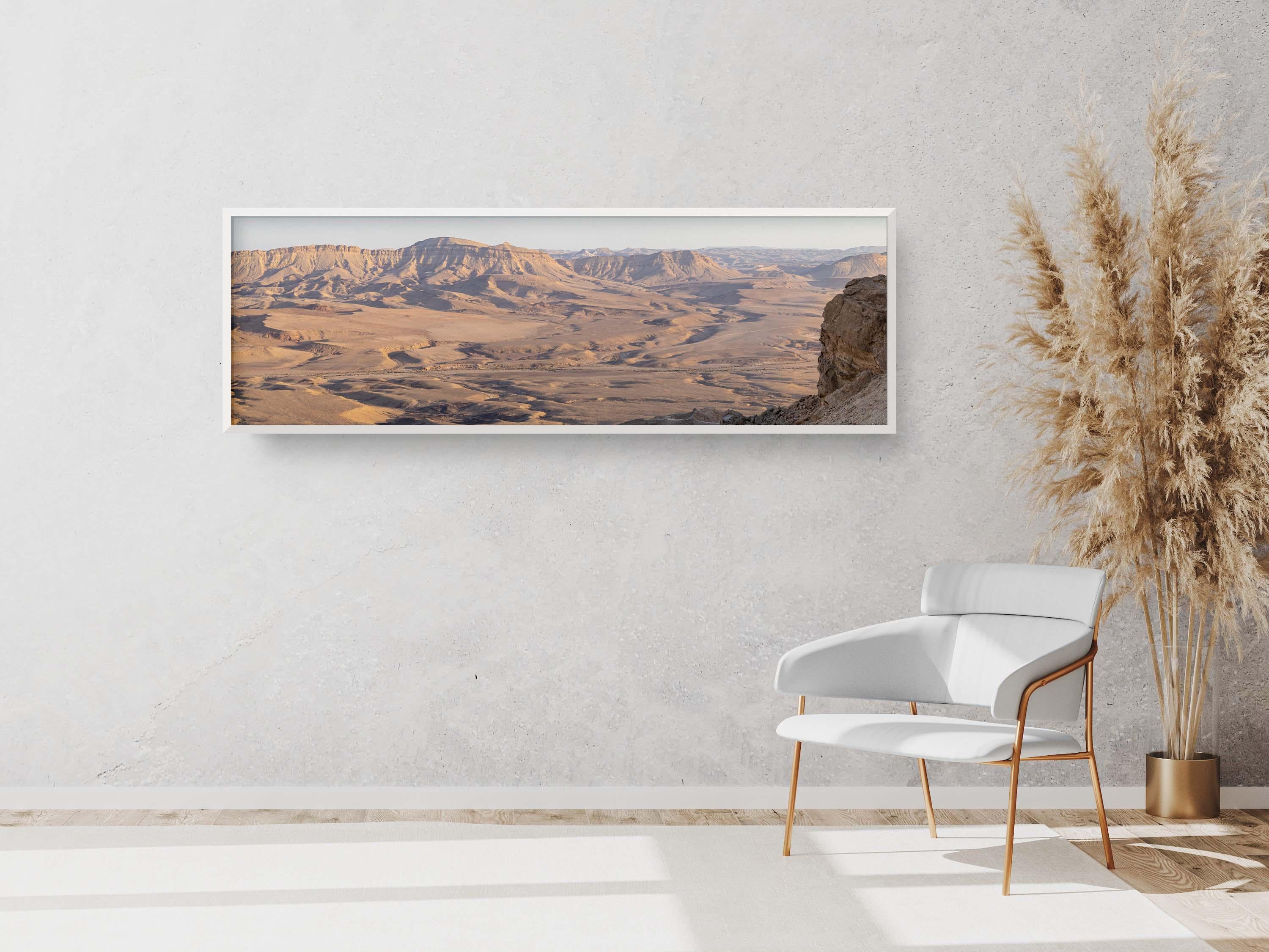 Israeli Holy Land Negev Desert Mountains Sunset Panoramic Landscape - Ramon Crater
